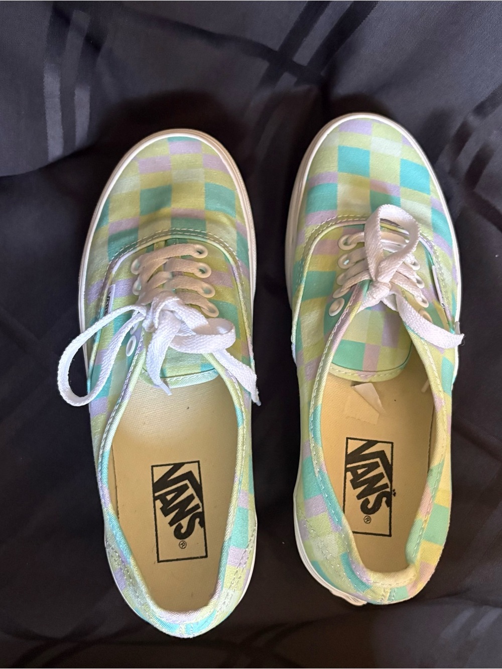 VANS Authentic Platform Shoes Pastel Picnic Multi Canvas Women’s Size 8.5 - Picture 7 of 9